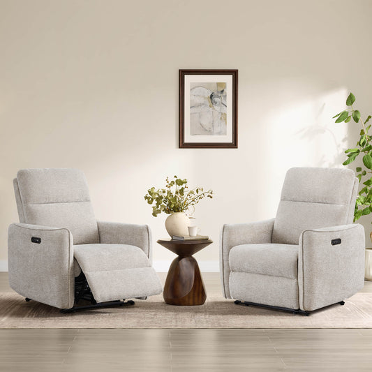 Lay-Flat Power Recliner with Adjustable Headrest