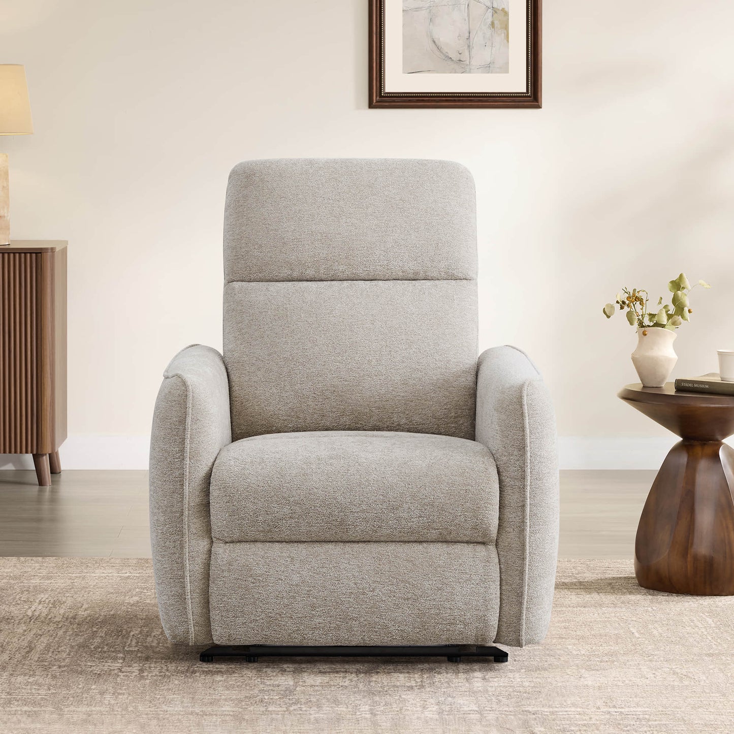 Lay-Flat Power Recliner with Adjustable Headrest