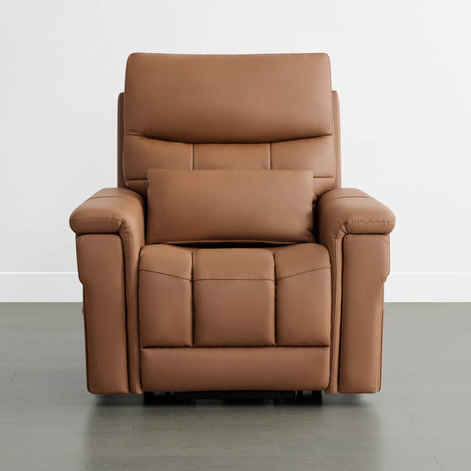 Leather Lift Assist Recliner with Heat Massage Feature