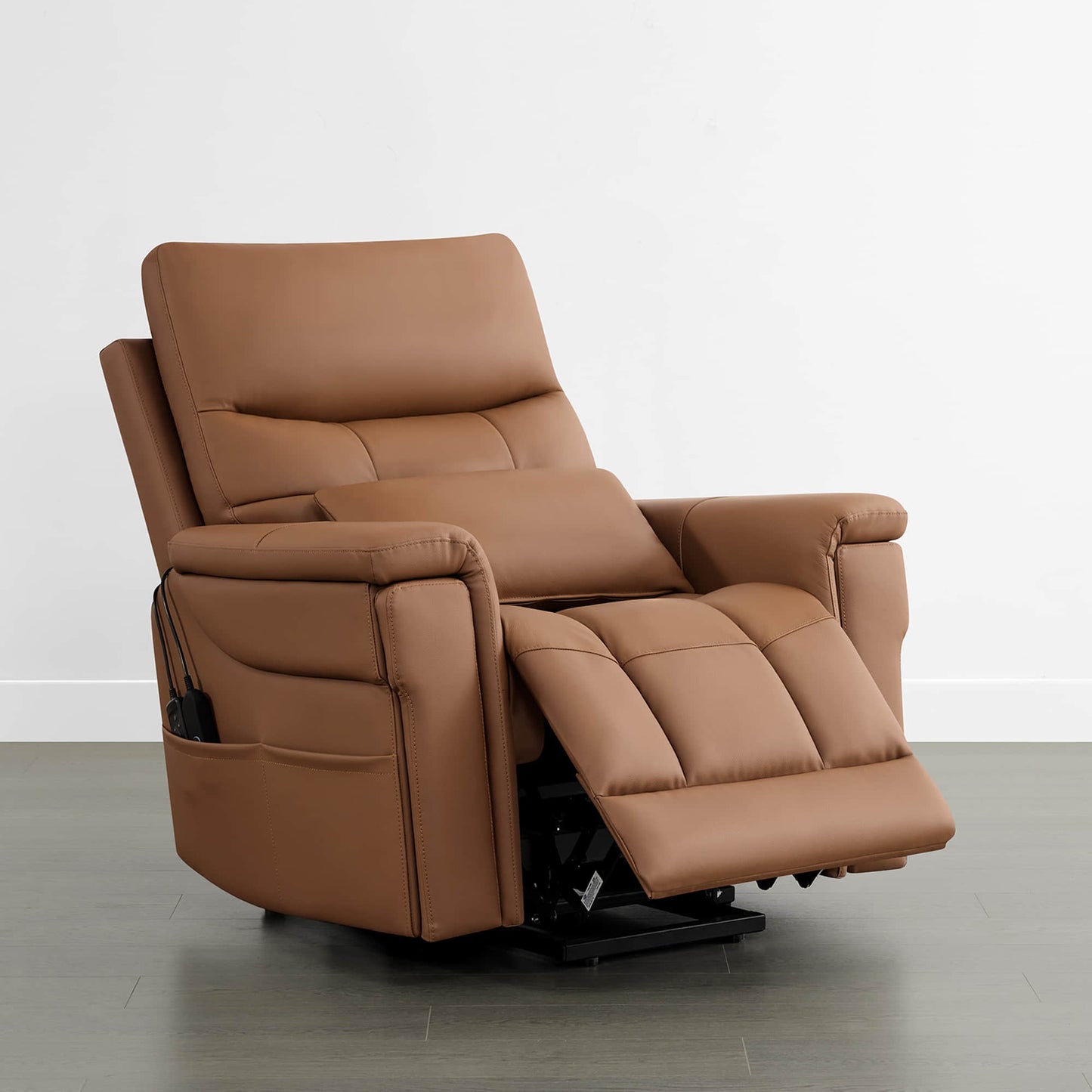 Leather Lift Assist Recliner with Heat Massage Feature