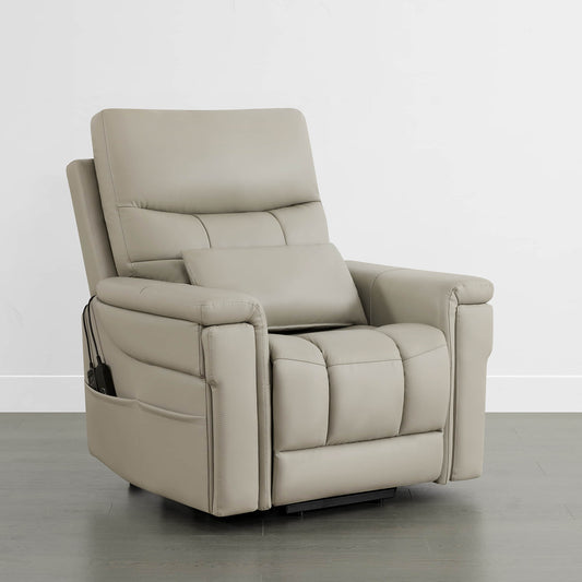 Leather Lift Assist Recliner with Heat Massage Feature
