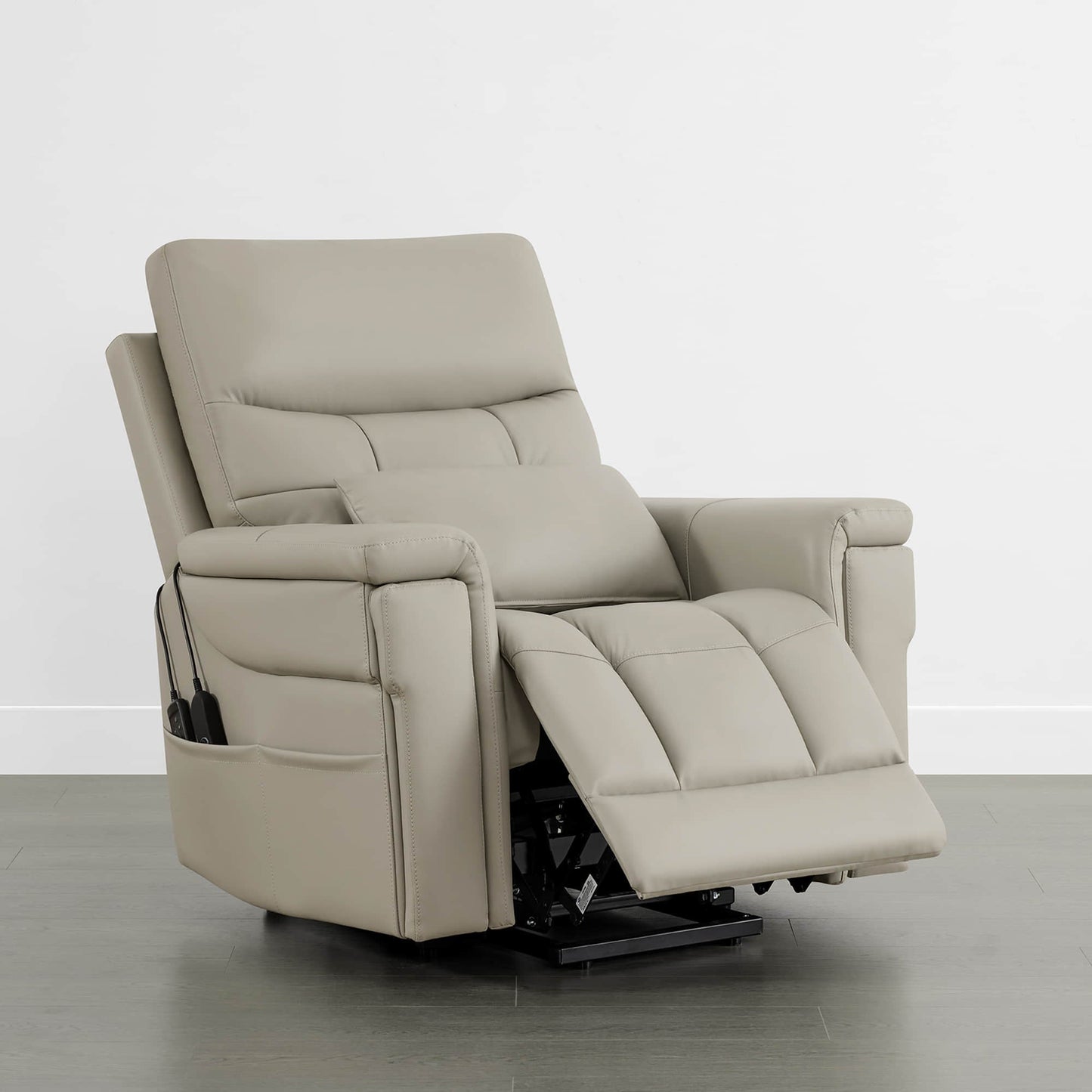 Leather Lift Assist Recliner with Heat Massage Feature
