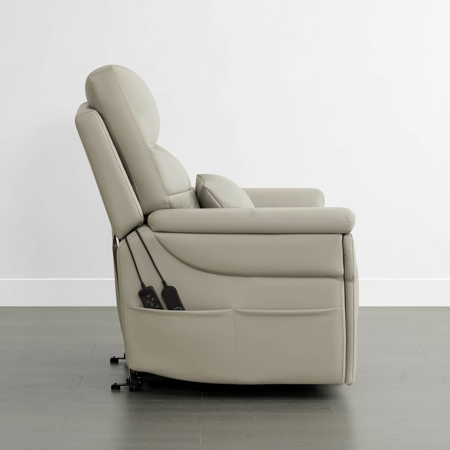 Leather Lift Assist Recliner with Heat Massage Feature