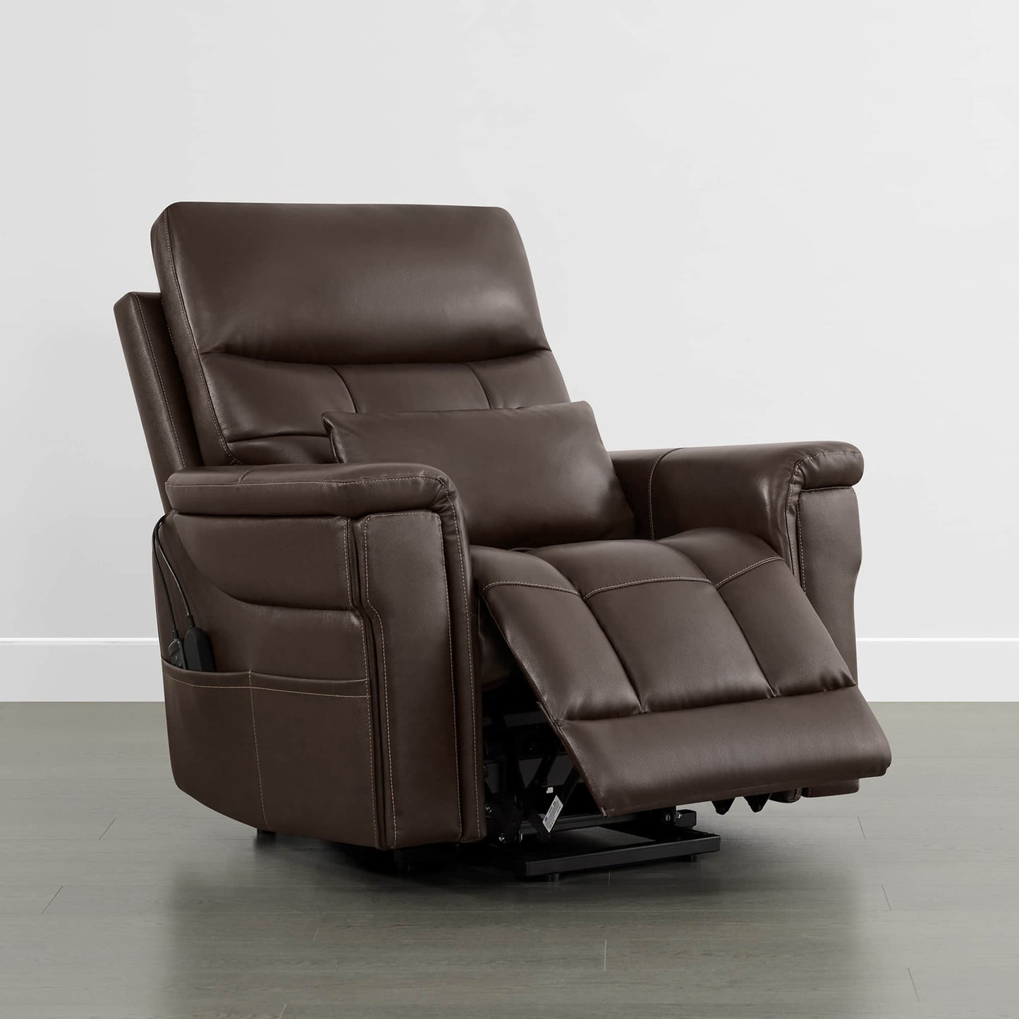 Leather Lift Assist Recliner with Heat Massage Feature