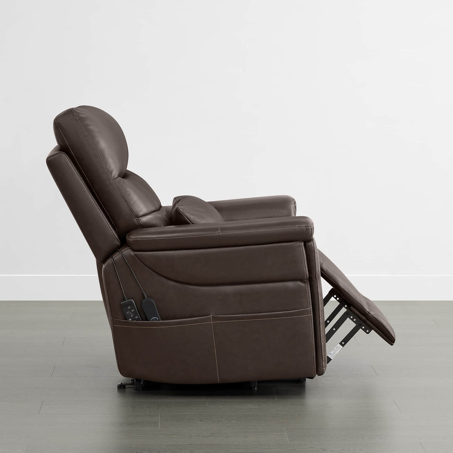 Leather Lift Assist Recliner with Heat Massage Feature