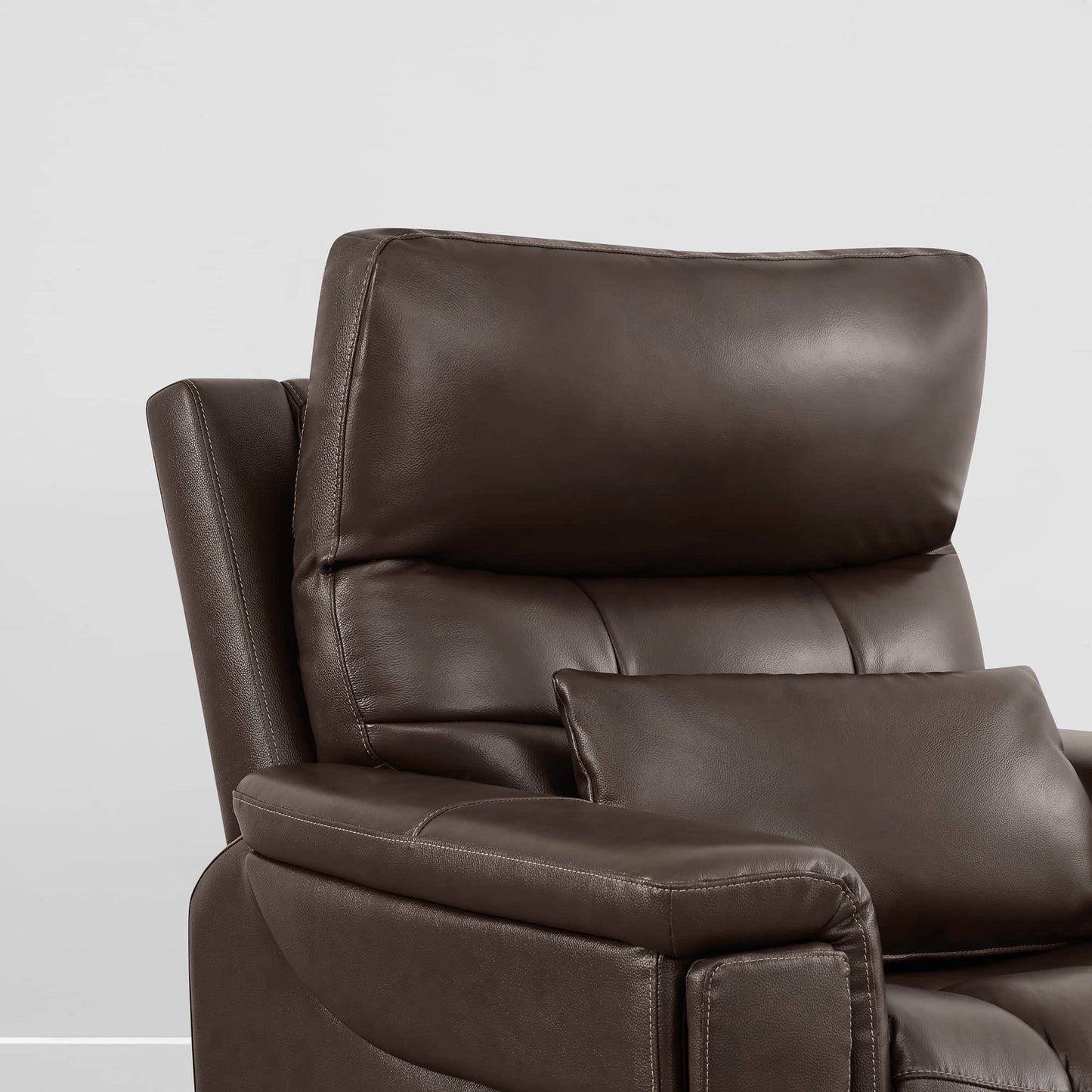 Leather Lift Assist Recliner with Heat Massage Feature