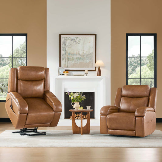 Leather Lift Assist Recliner with Power Headrest