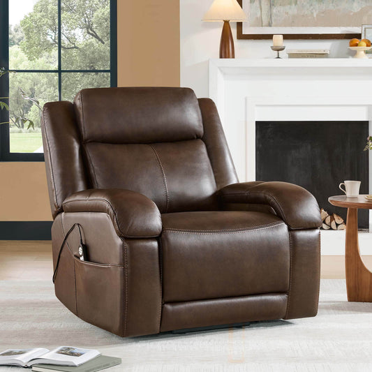 Leather Lift Assist Recliner with Power Headrest
