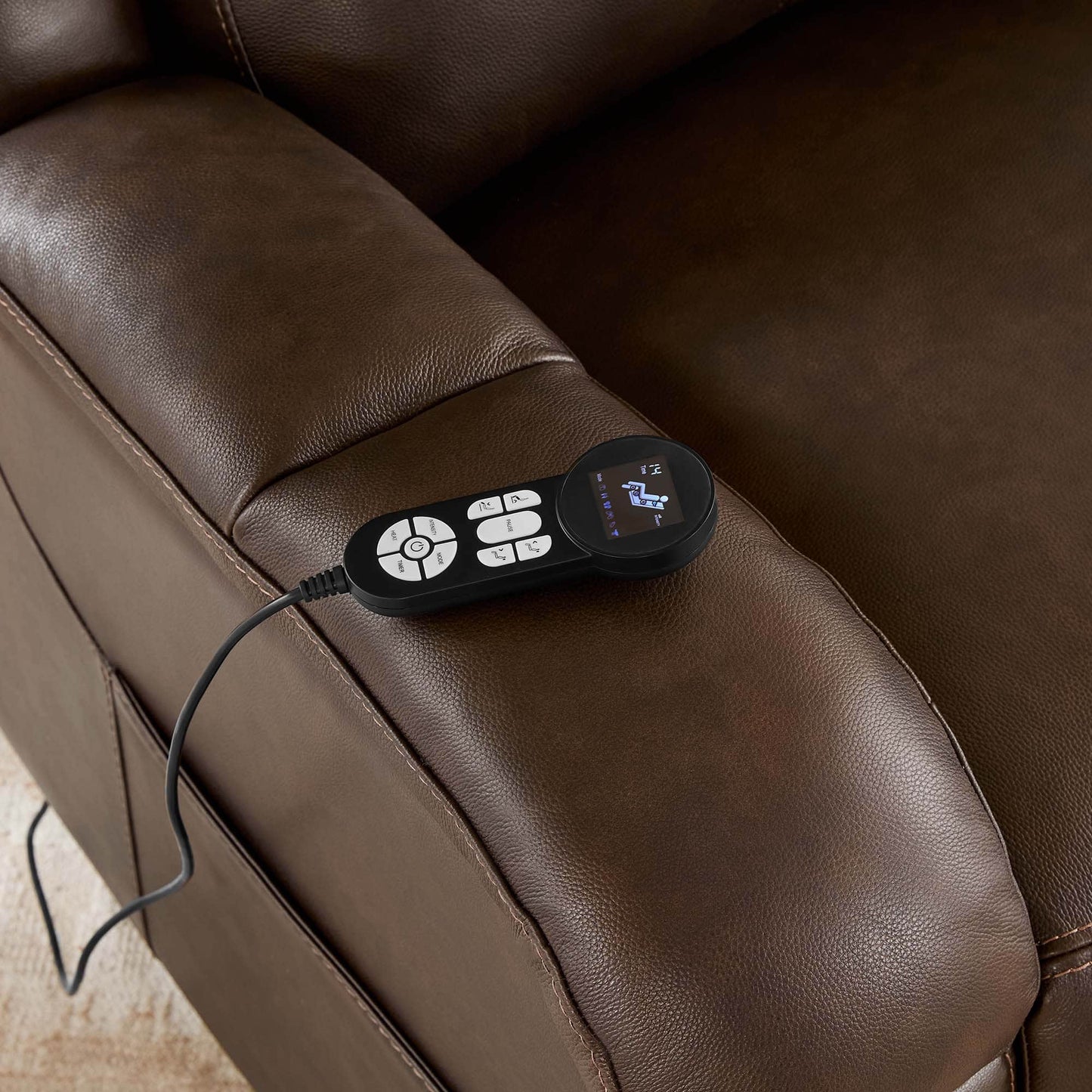 Leather Lift Assist Recliner with Power Headrest