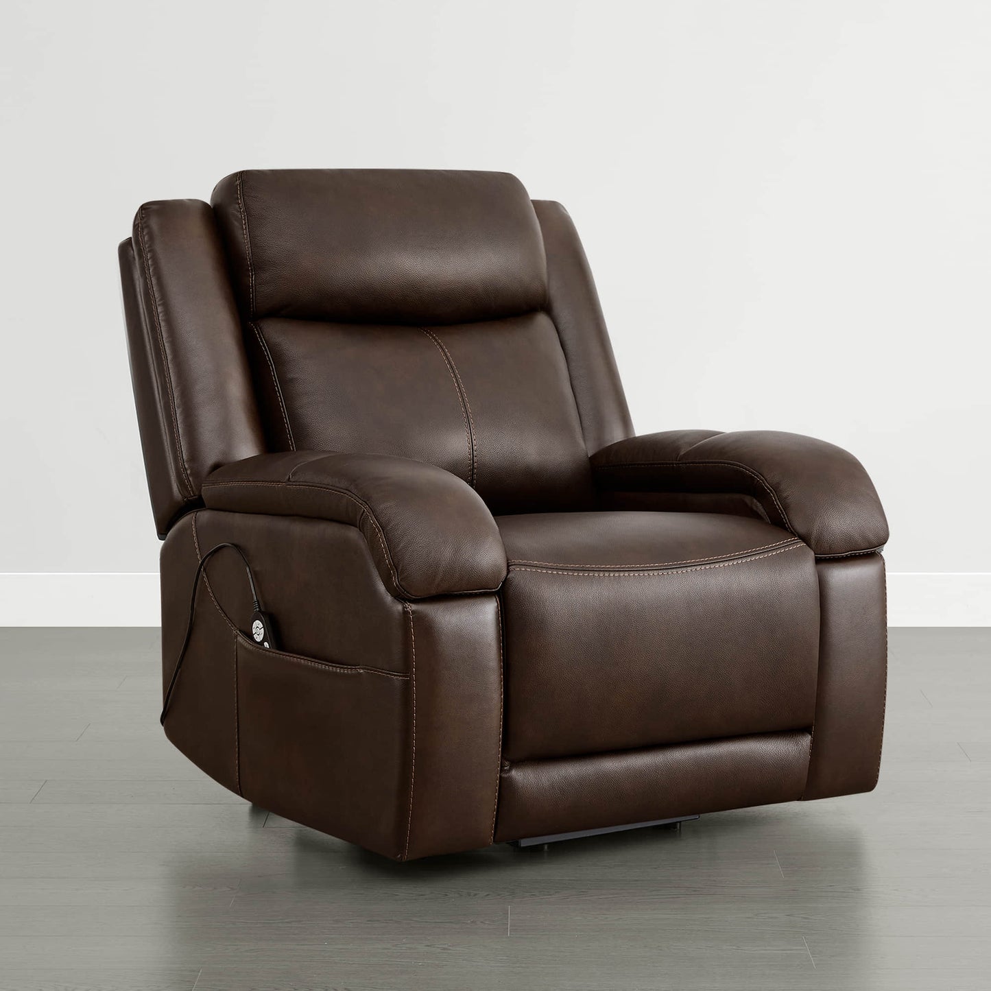Leather Lift Assist Recliner with Power Headrest