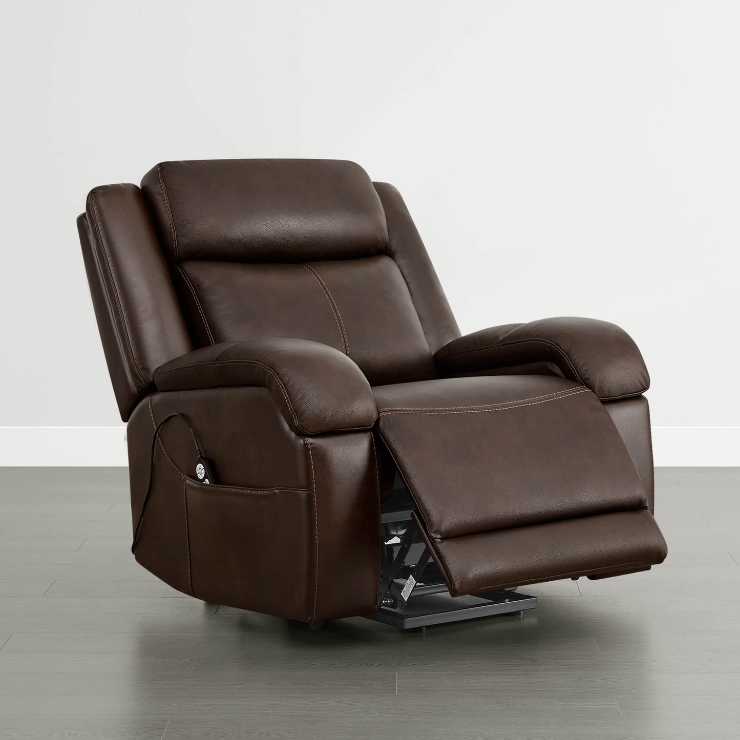Leather Lift Assist Recliner with Power Headrest