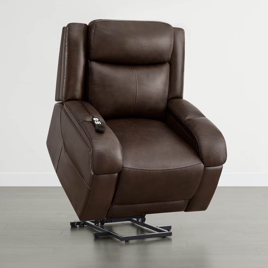 Leather Lift Assist Recliner with Power Headrest