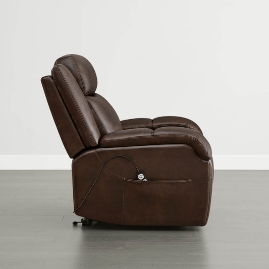 Leather Lift Assist Recliner with Power Headrest