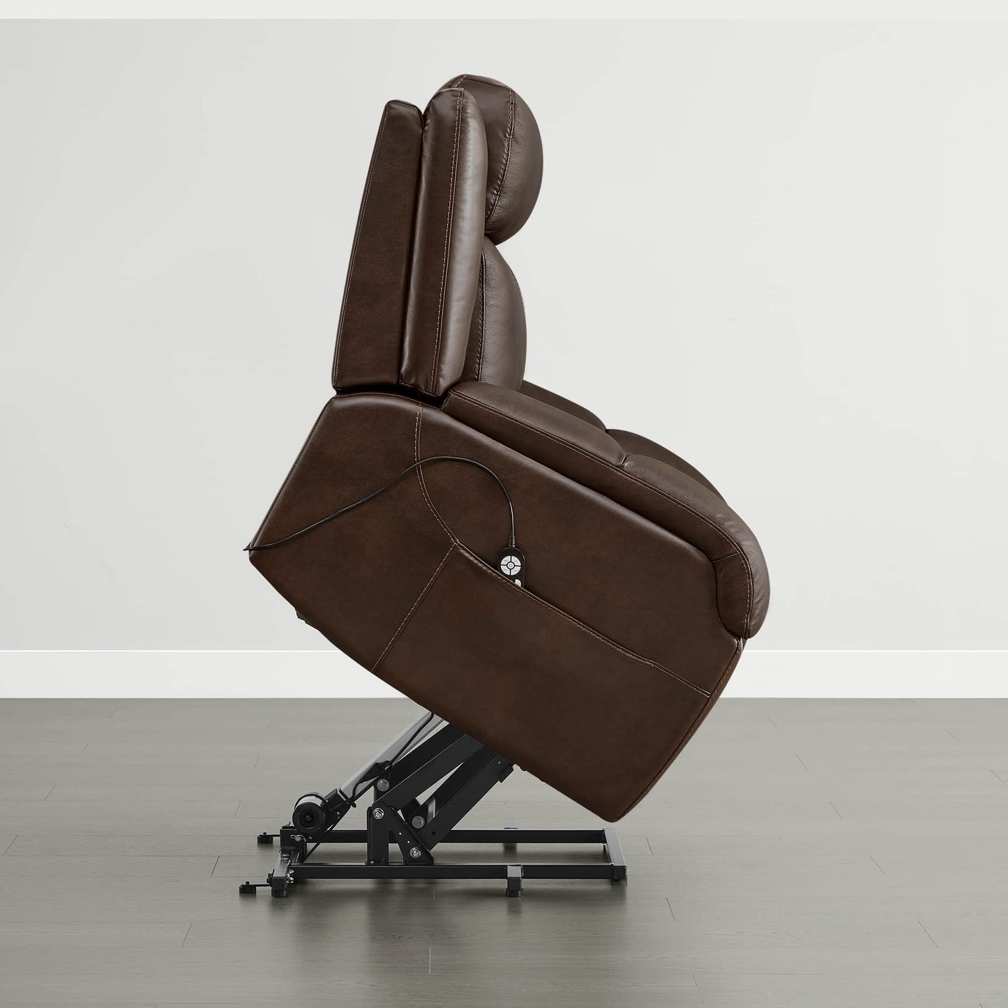 Leather Lift Assist Recliner with Power Headrest