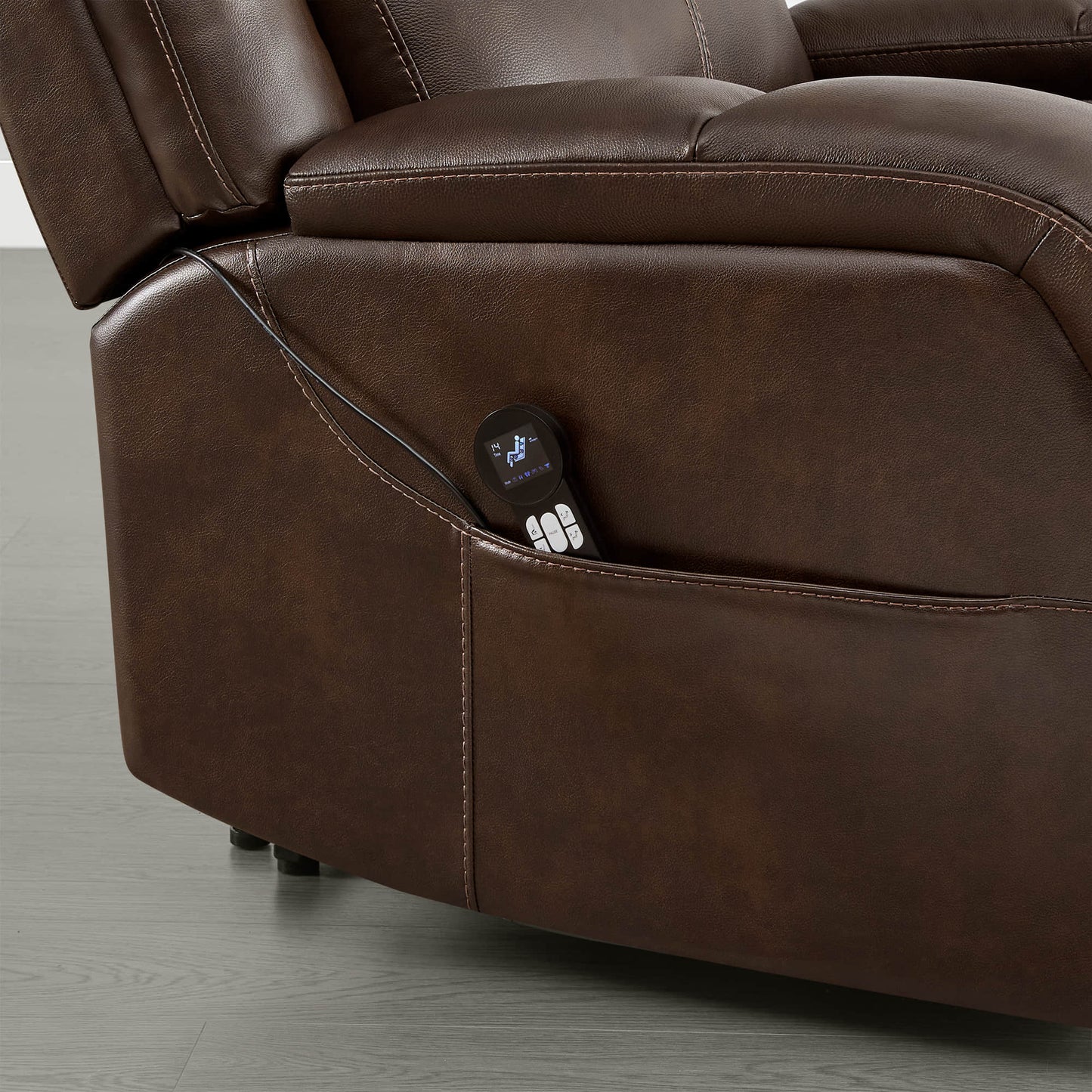 Leather Lift Assist Recliner with Power Headrest