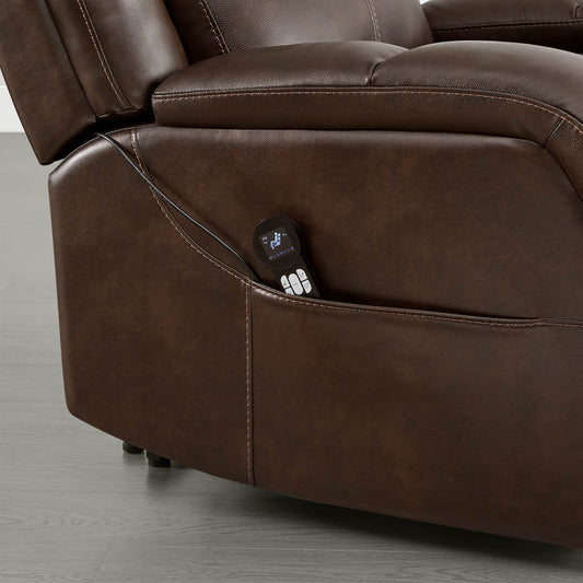 Leather Lift Assist Recliner with Power Headrest
