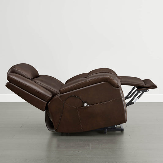 Leather Lift Assist Recliner with Power Headrest