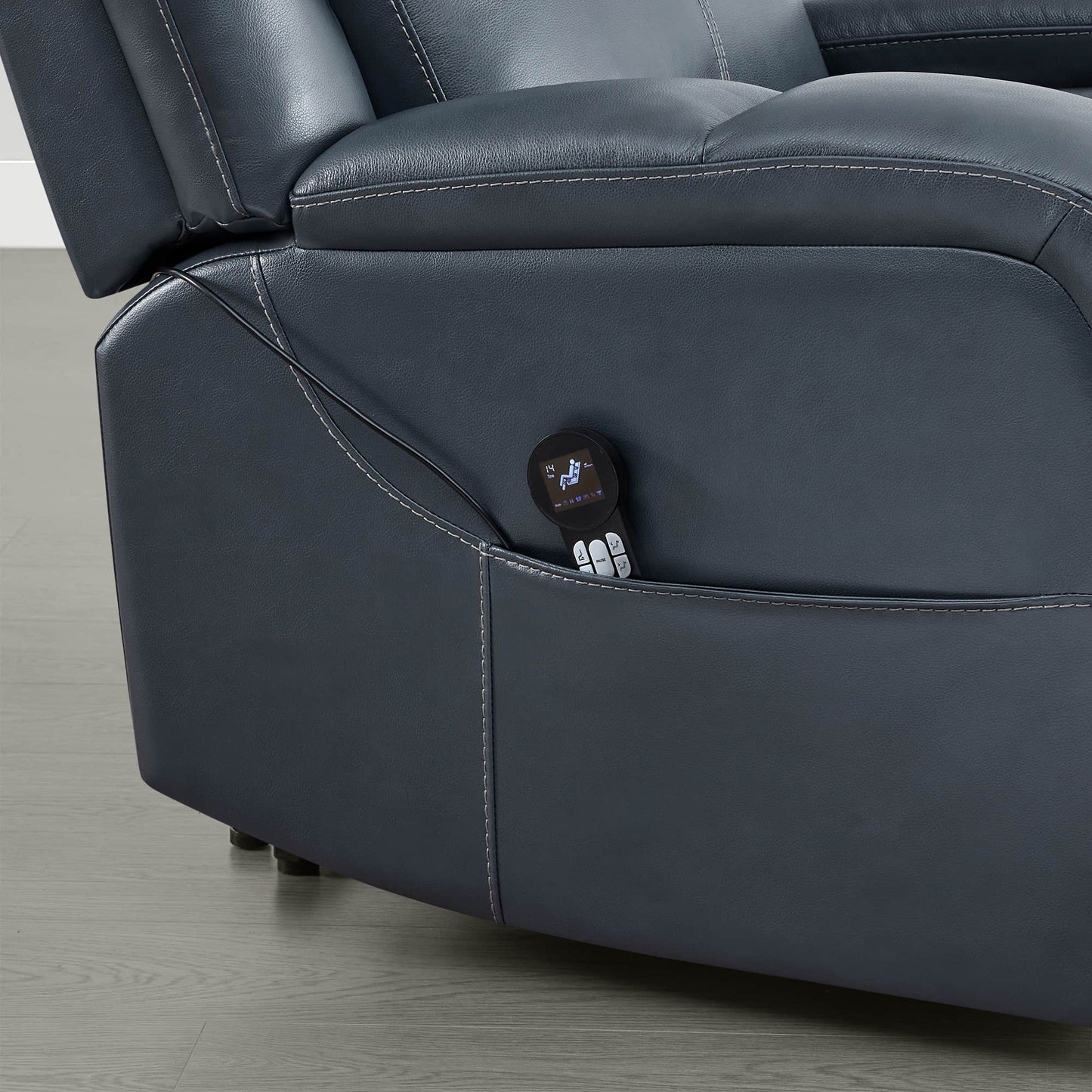 Leather Lift Assist Recliner with Power Headrest