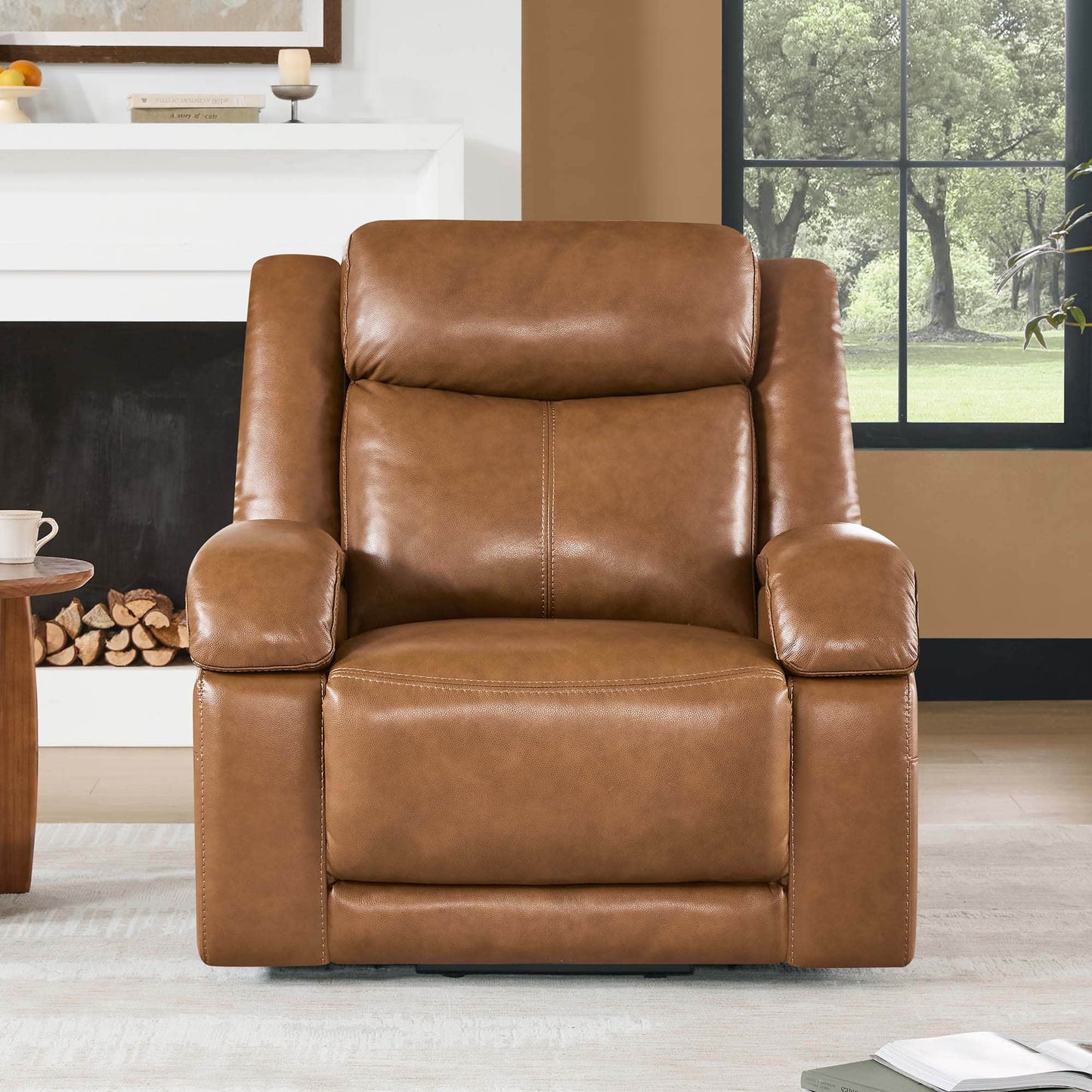 Leather Lift Assist Recliner with Power Headrest