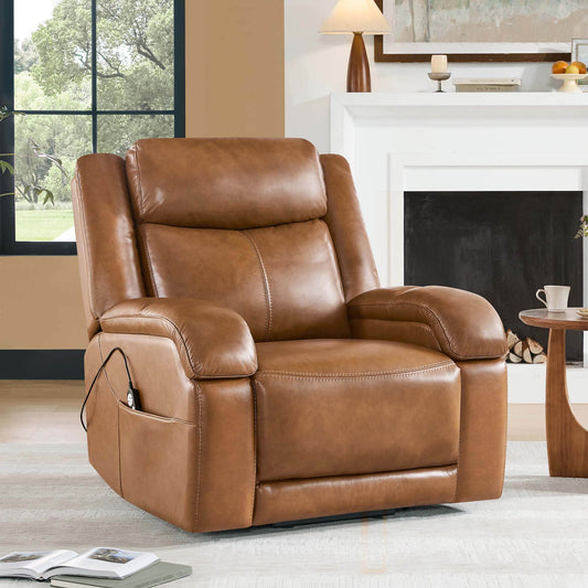 Leather Lift Assist Recliner with Power Headrest