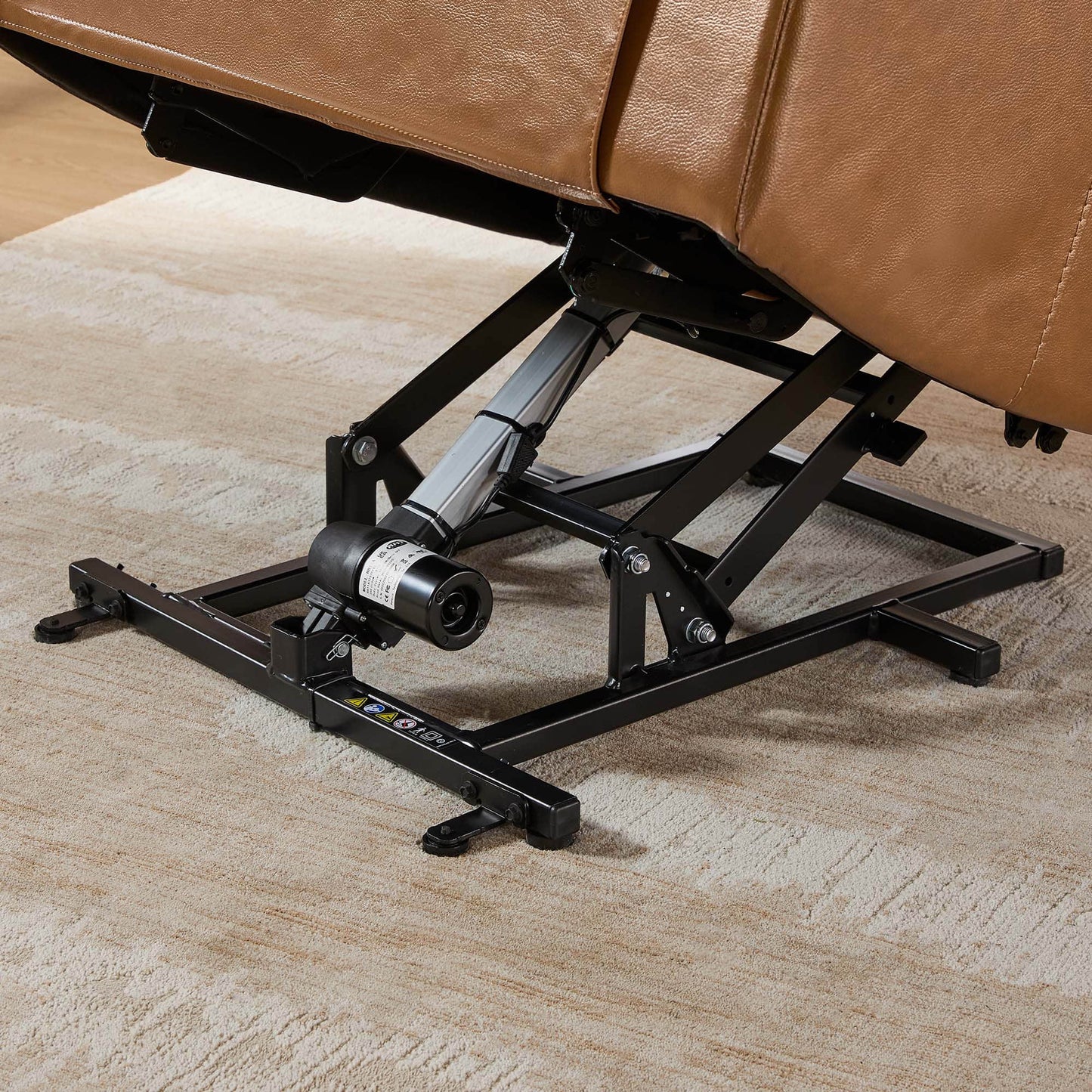 Leather Lift Assist Recliner with Power Headrest