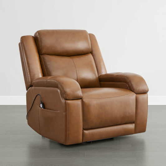 Leather Lift Assist Recliner with Power Headrest