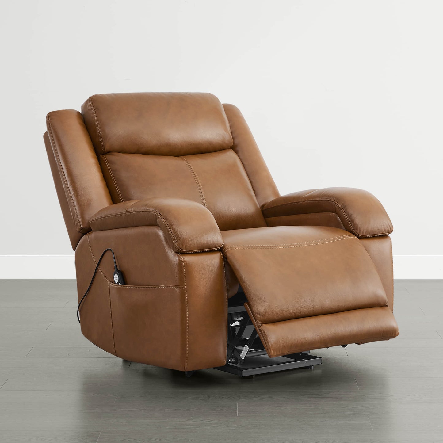 Leather Lift Assist Recliner with Power Headrest
