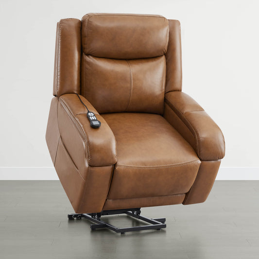 Leather Lift Assist Recliner with Power Headrest