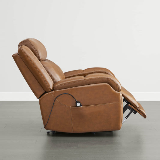 Leather Lift Assist Recliner with Power Headrest