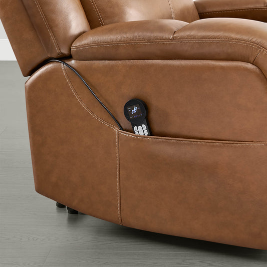 Leather Lift Assist Recliner with Power Headrest