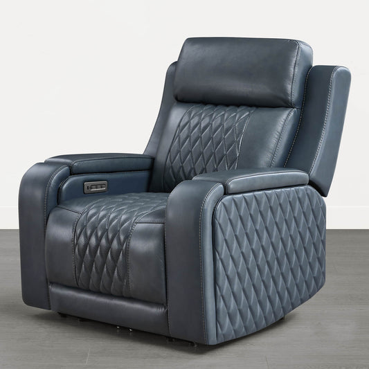 Leather Power Recliner with Heat, Cooling & Adjustable Headrest