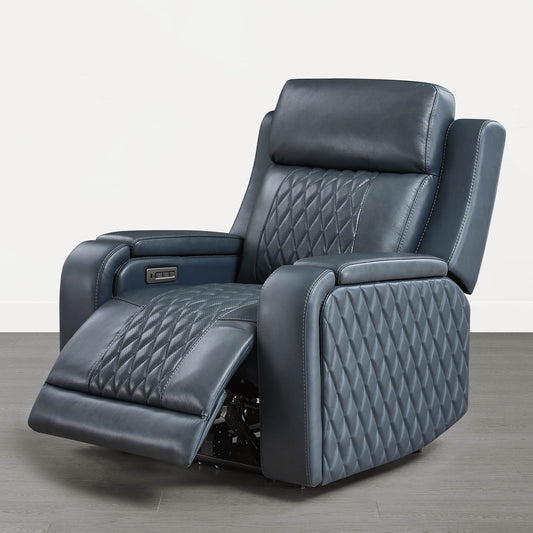 Leather Power Recliner with Heat, Cooling & Adjustable Headrest