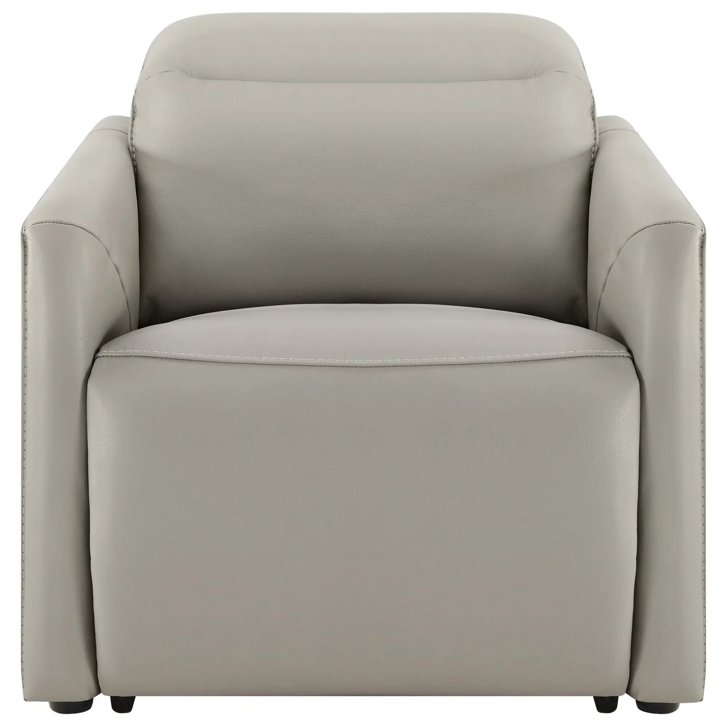 Leather Power Recliner with Zero-Wall Design