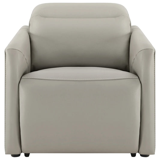 Leather Power Recliner with Zero-Wall Design