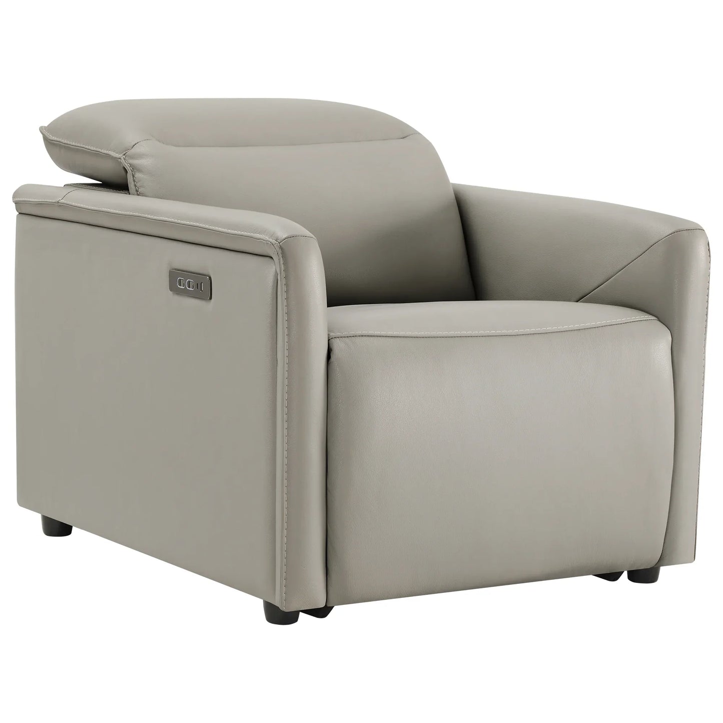 Leather Power Recliner with Zero-Wall Design