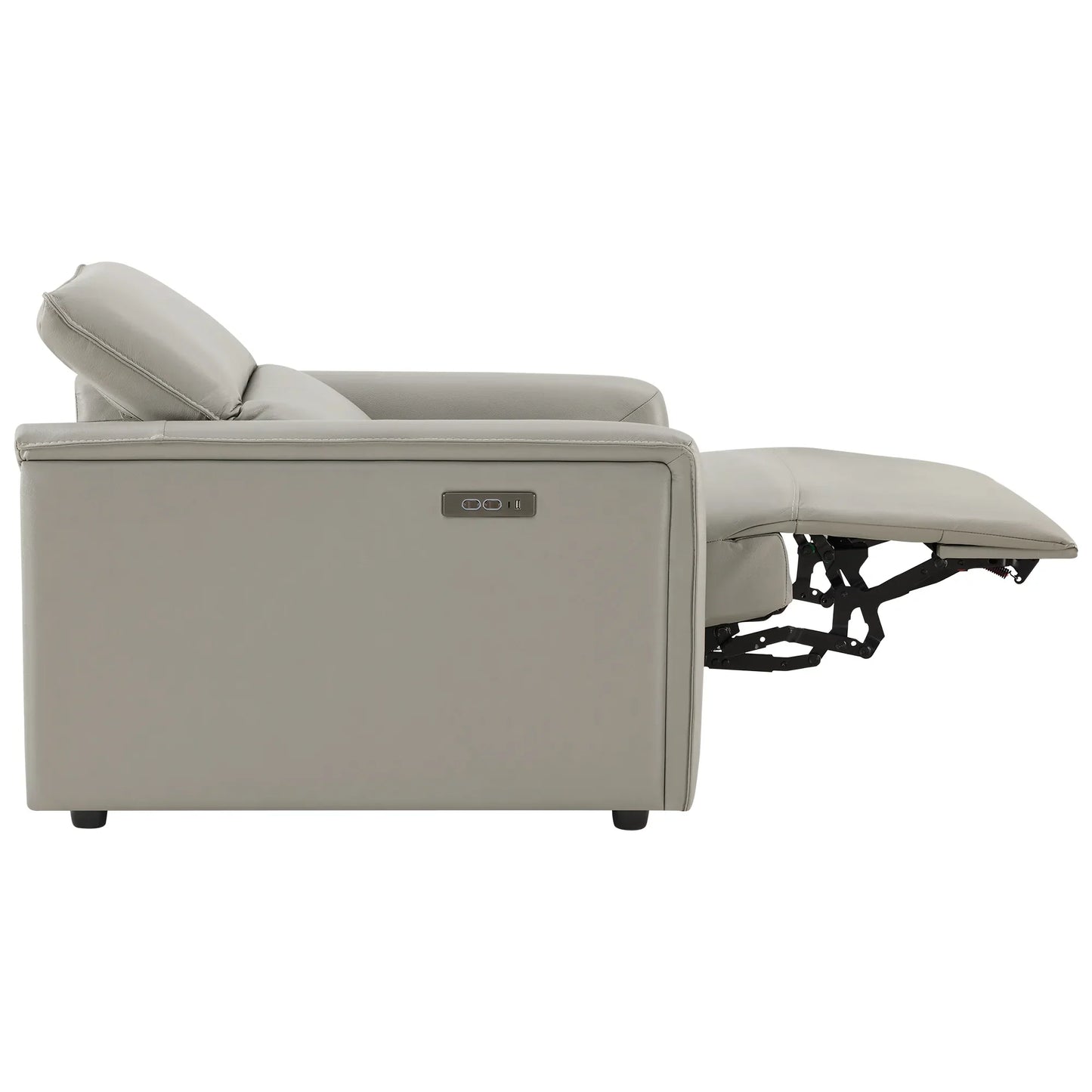 Leather Power Recliner with Zero-Wall Design