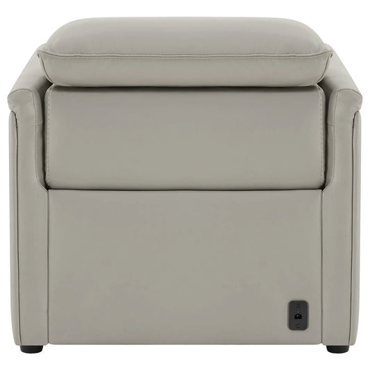Leather Power Recliner with Zero-Wall Design