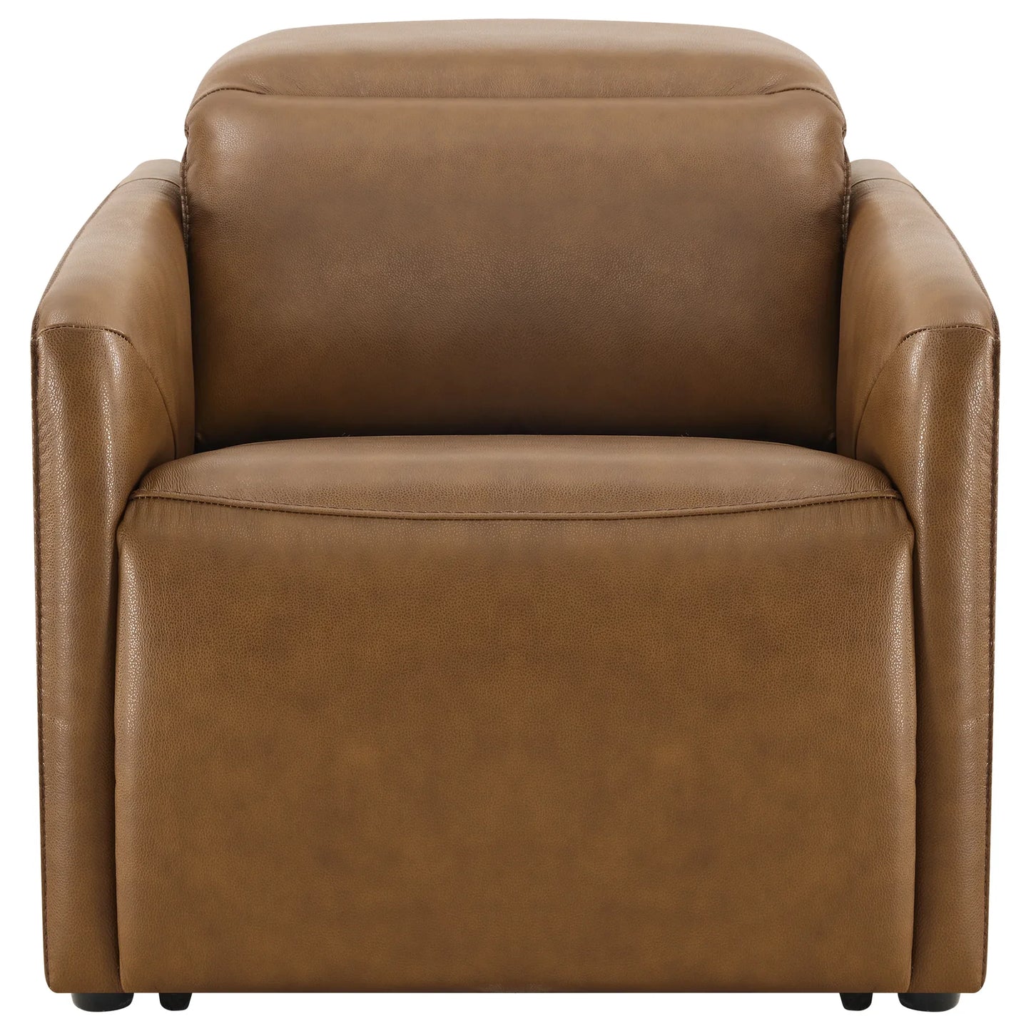 Leather Power Recliner with Zero-Wall Design