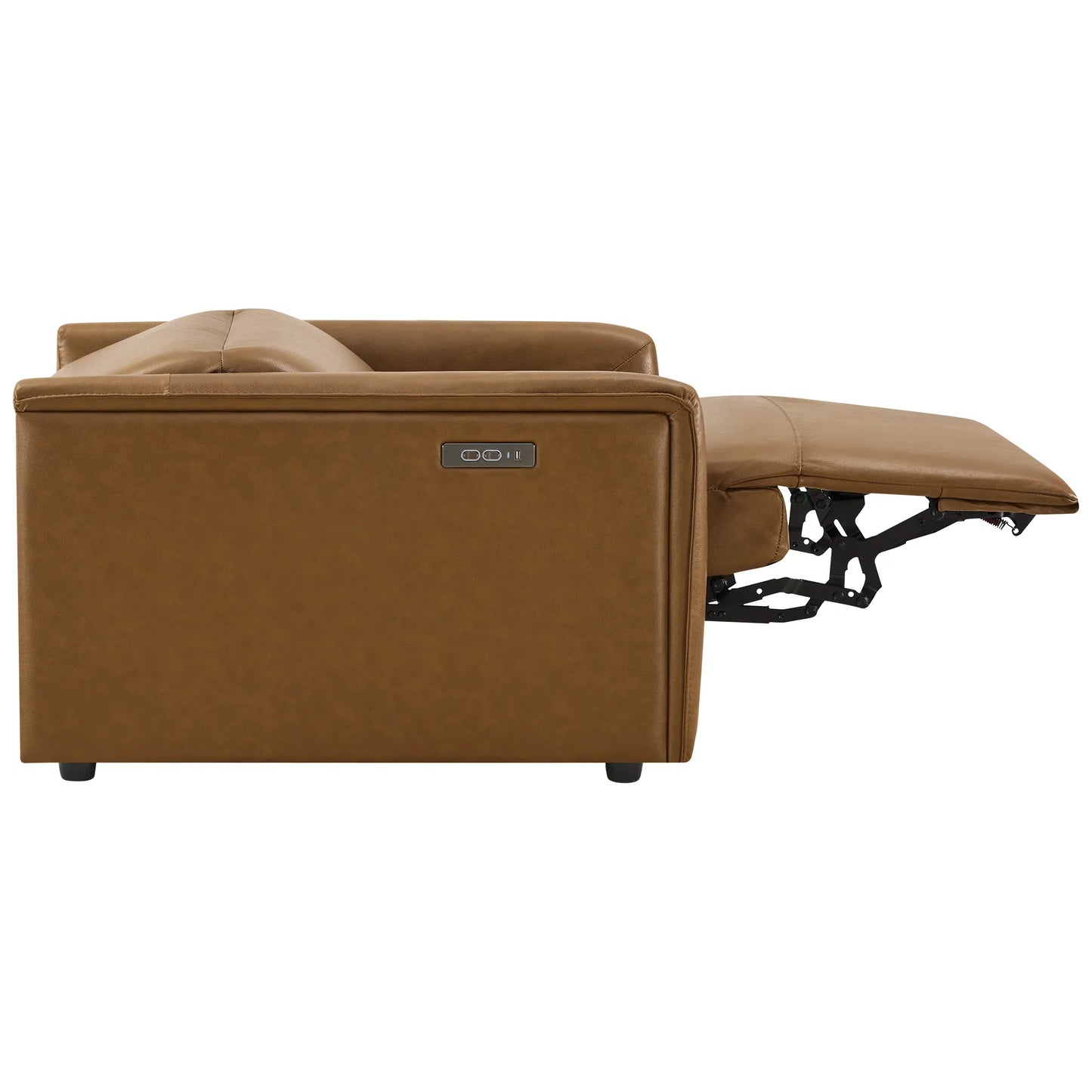 Leather Power Recliner with Zero-Wall Design