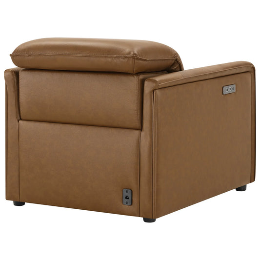 Leather Power Recliner with Zero-Wall Design