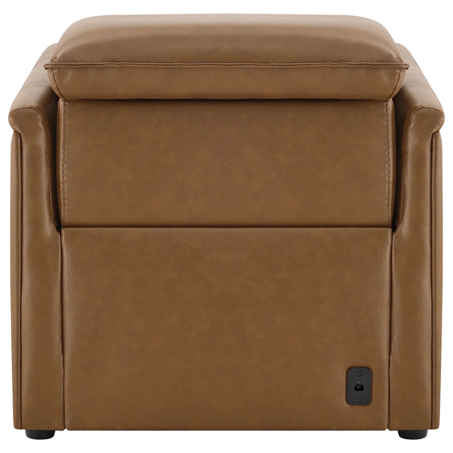 Leather Power Recliner with Zero-Wall Design