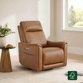 Leather Power Swivel Glider Recliner with Modern Design