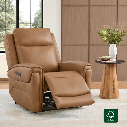 Leather Recliner with Zero Gravity Feature