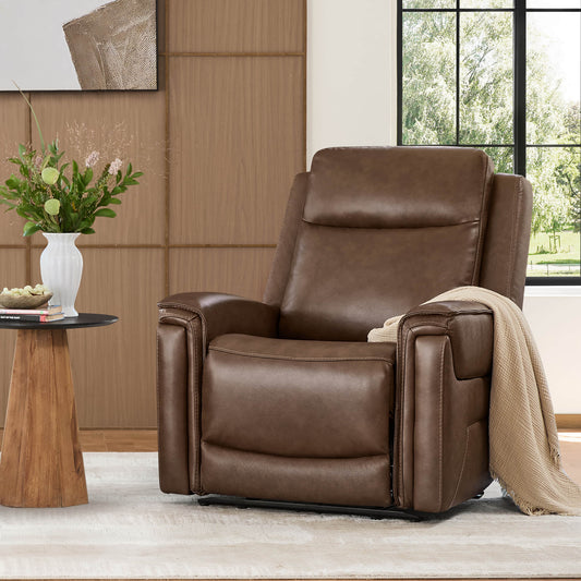 Leather Recliner with Zero Gravity Feature