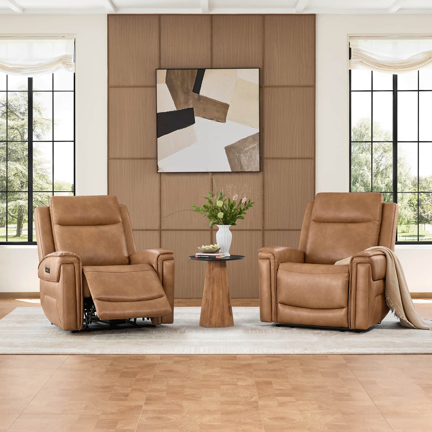 Leather Recliner with Zero Gravity Feature