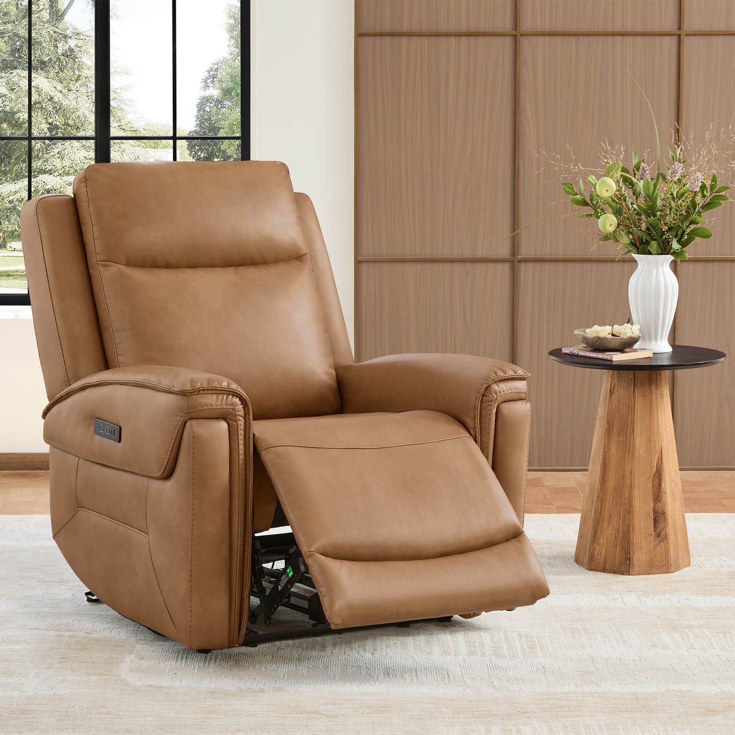 Leather Recliner with Zero Gravity Feature