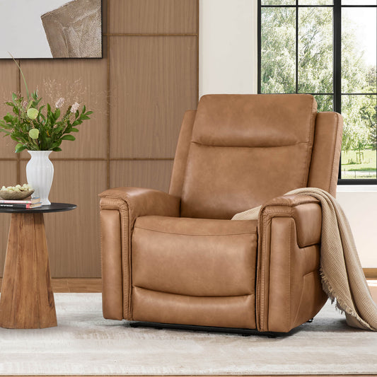 Leather Recliner with Zero Gravity Feature