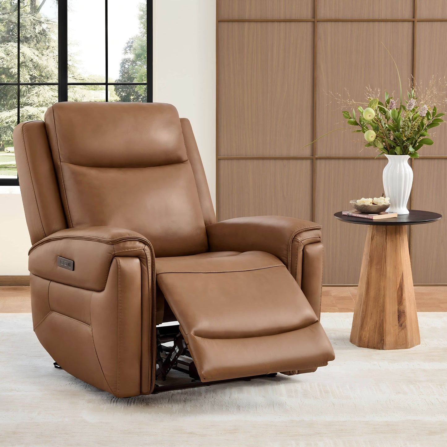 Leather Recliner with Zero Gravity Feature