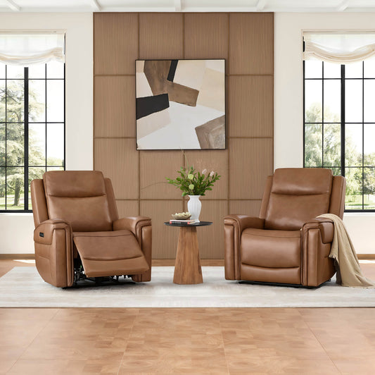 Leather Recliner with Zero Gravity Feature