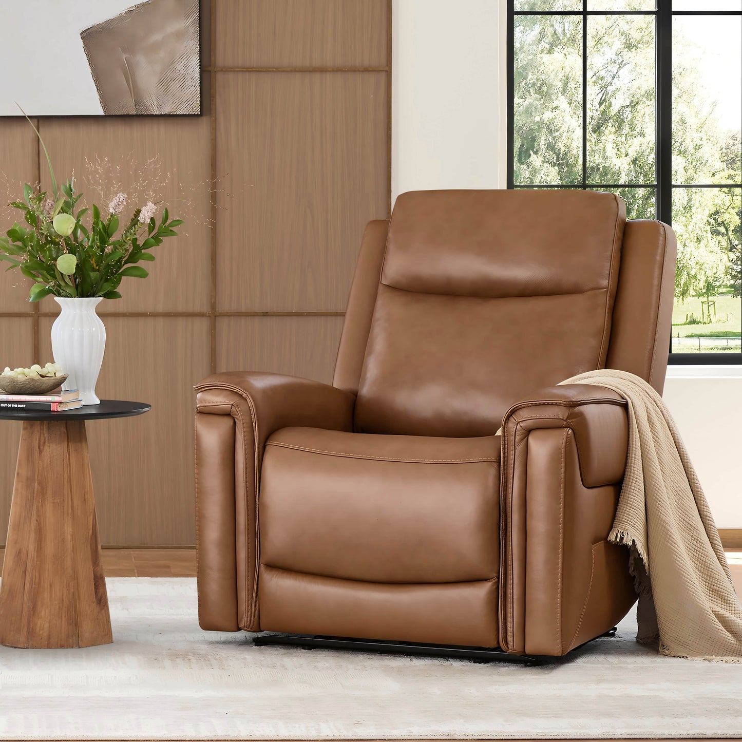 Leather Recliner with Zero Gravity Feature